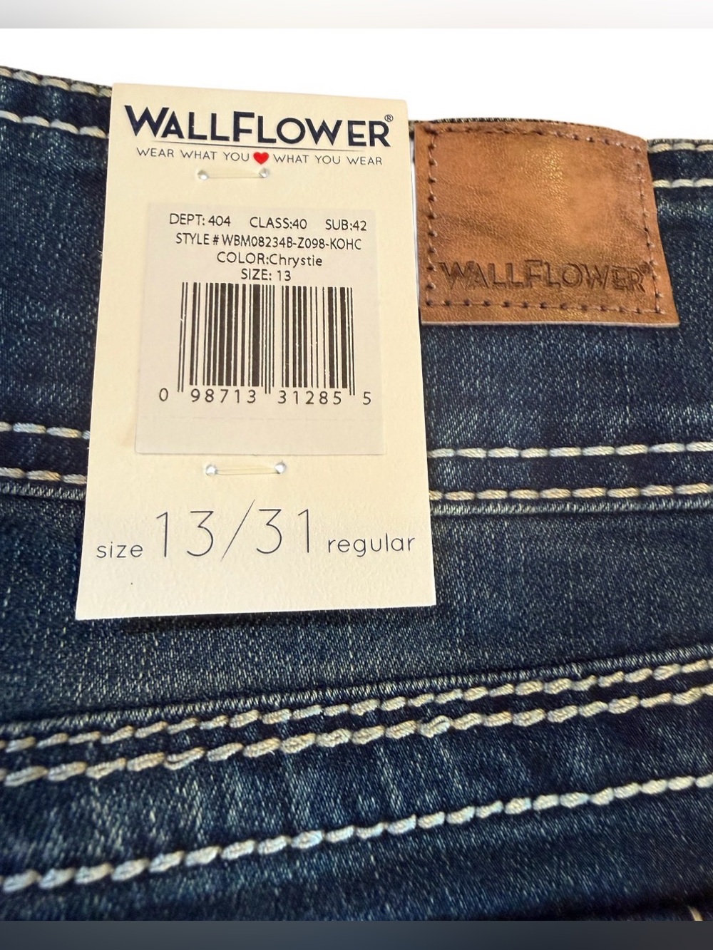 WallFlower Curvy Bootcut Jeans 13/31 NWT Western - Picture 8 of 13